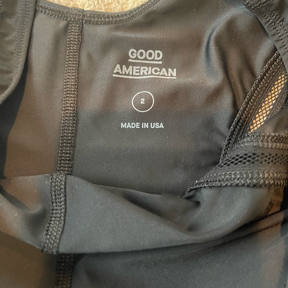 NWOT Good American Core Tank Bodysuit with Mesh Contour Detail - Picture 4 of 5